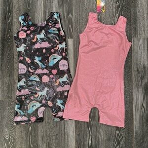 Unicorn and Pink Biketard Set